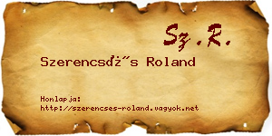 Szerencsés Roland névjegykártya