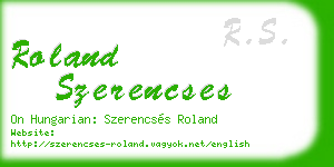 roland szerencses business card